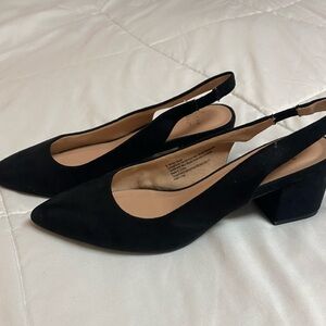 a new day Black Slingback Heels